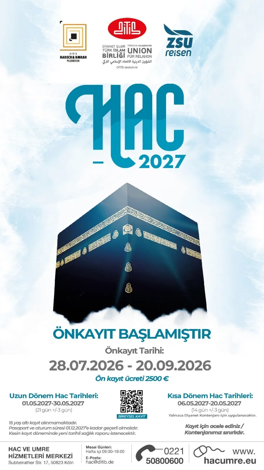 2027 YILI HAC ÖN KAYITLARI BAŞLADI